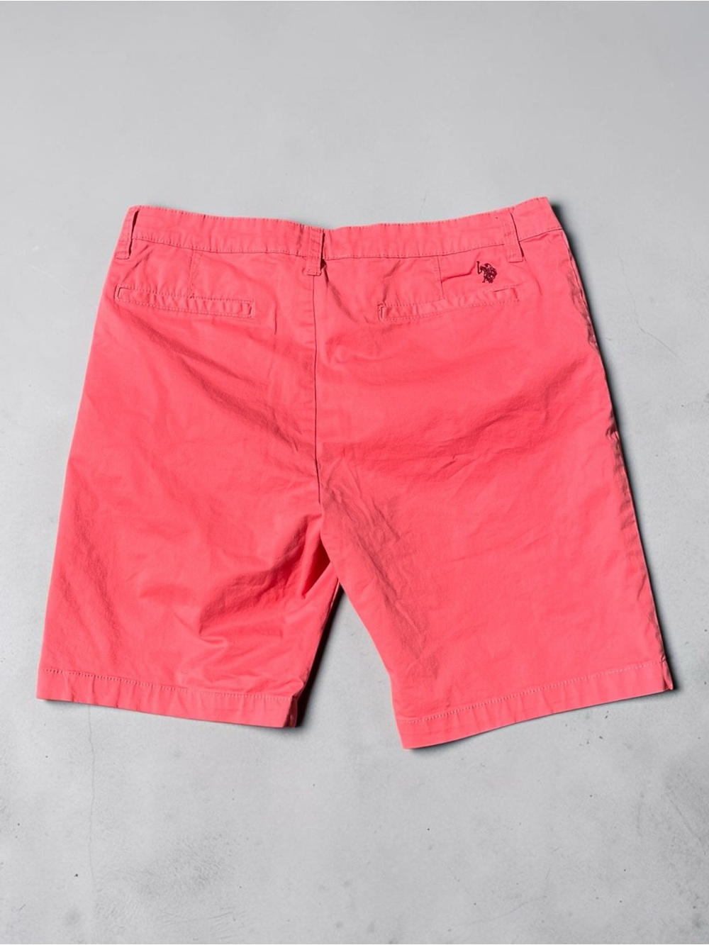 U.S Polo Association Men's 34 Coral Chino Shorts 9” Inseam